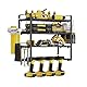AcornFort W-1701 4 Etagen 40cm Mittlere Größe Wandregal Metall Schwere Garage Werkzeug Werkstatt Organizer 4 Steckplätze Akkuschrauber Halterung Wand Werkzeugaufbewahrung mit 4 Bohrhaltern