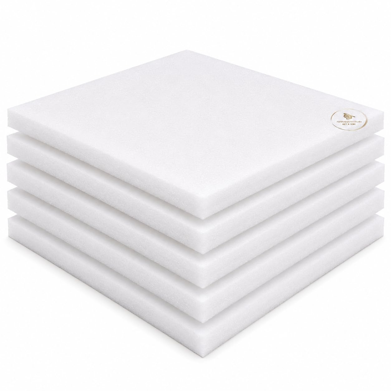 AbhiKalpya Art Studio EPE Foam Sheet 1X1 Feet 10 MM Thickness, Set of 5 sheets (White)-image-20