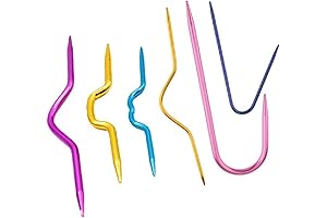 Zuoyou 6 Pieces Colorful Aluminum Knitting Cable Needles Stitch Holders DIY Sewing Tools