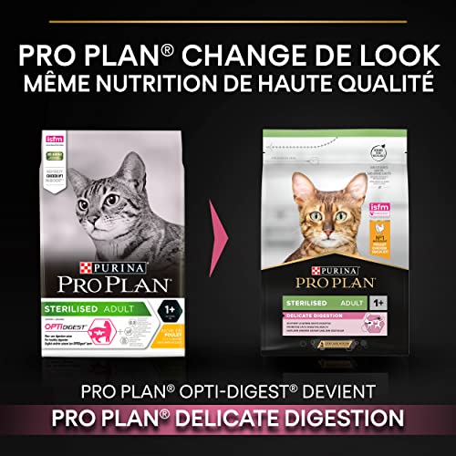 Pro Plan Kat Sterilised Adult kattenbrokken Rijk aan Kip - kattenvoer voor gesteriliseerde & gecastreerde katten 10kg, 1 pak