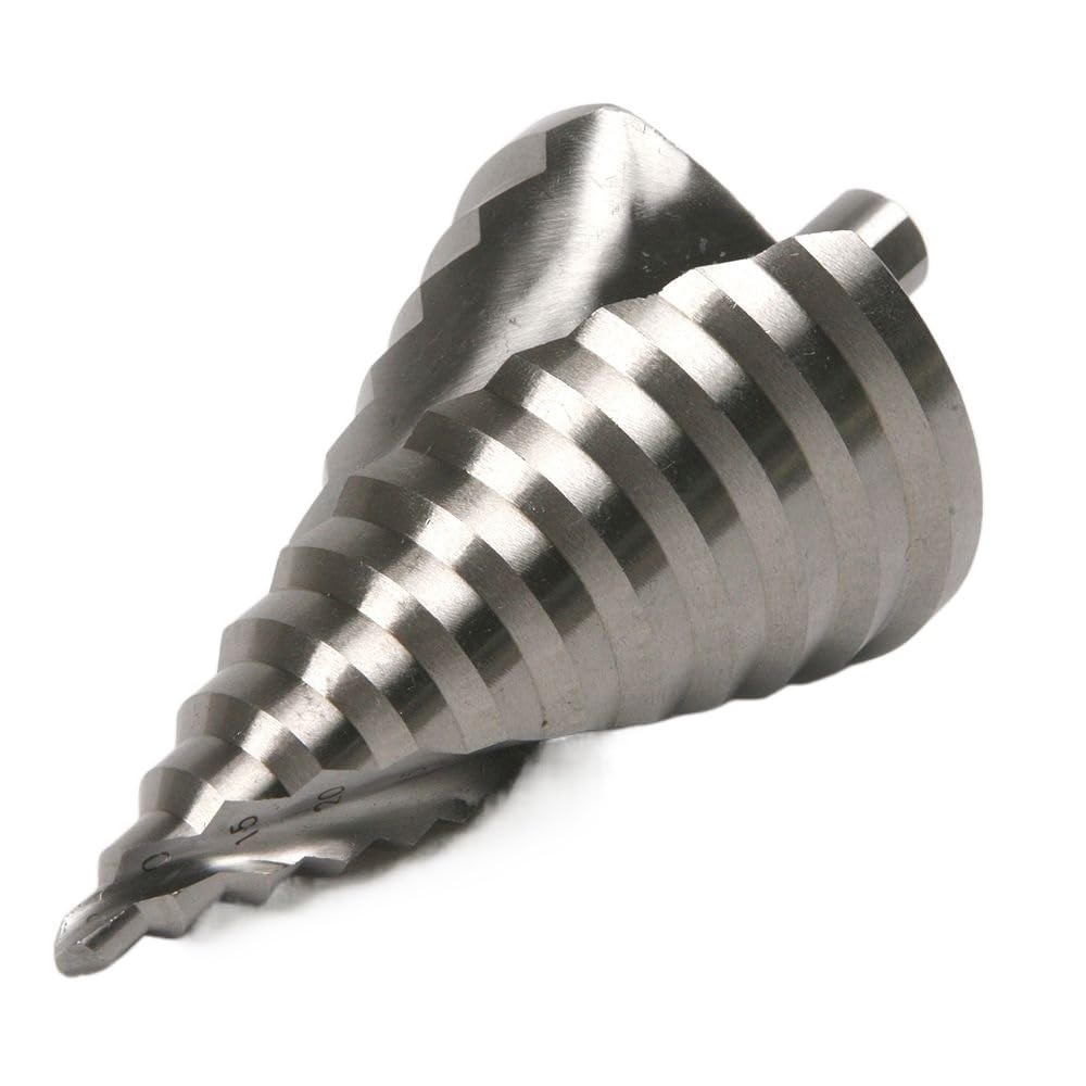 Wiertła do metalu, wiertło stopniowe z rowkiem spiralnym, 1 szt. 6-60mm 4241 wiertło stożkowe stopniowe z chwytem okrągłym, drewno, drewno, chwyt okrągły