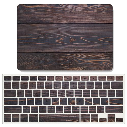 Carcasa dura MacBook Air 15 M2 A2941 con protector de teclado JZ de madera