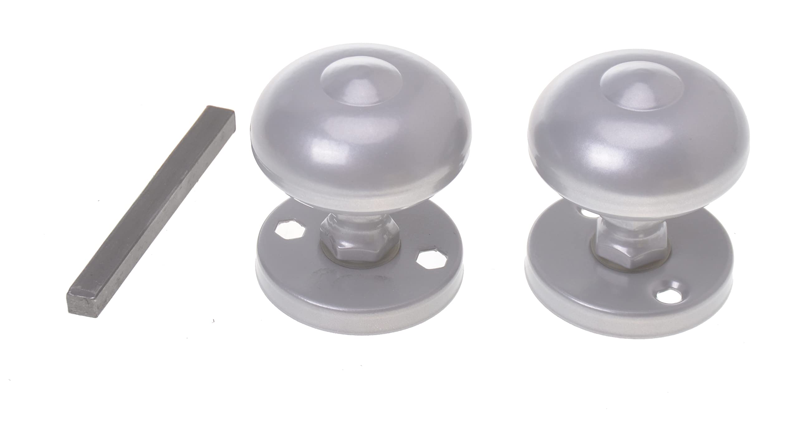 Coolty Pomelli Per Porte Di Passaggio Maniglia Rotonda Non Bloccante Senza Chiave Per Porte Interne Non Bloccanti Porte Di Cucina Armadio Dispensa Armadio Corridoio (Argento - Foto 10