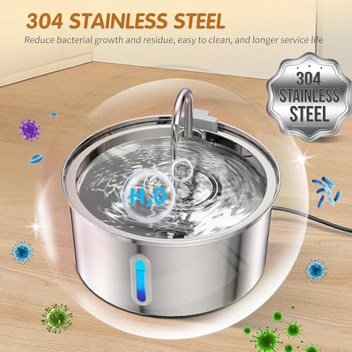 Fuente para gatos que evita deshidratacion con ventana de nivel de agua 3