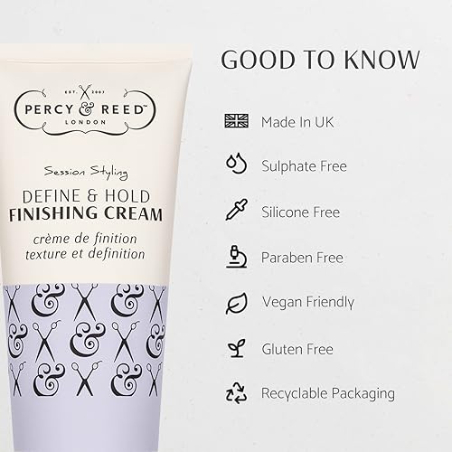Percy & Reed Session Styling Define & Hold Finishing Cream - Lightweight, Non-Greasy, Smoothes & Defines, Tames Flyaways & Split Ends, Flexible Control. Sulphate-Free, Vegan-Friendly - 100ml - Image 6