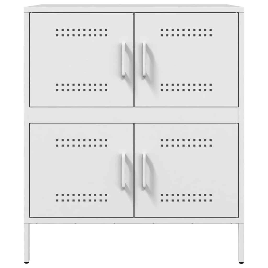 Credenza bianca, 68 x 39 x 79 cm, in acciaio