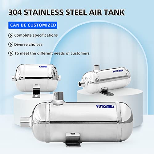 Image of 0.1Gallon 304 Stainless Steel High Pressure Mini Small Portable Air Tank Air Reservoir Water Storage Tank (SS-0.3L)