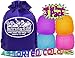 NeeDoh Gumdrop...Groovy Glob! Squishy, Squeezy, Popping, Stretchy Stress Fidget Gumdrops Complete Gift Set Party Bundle with Storage Bag - 3 Pack (Assorted Colors)