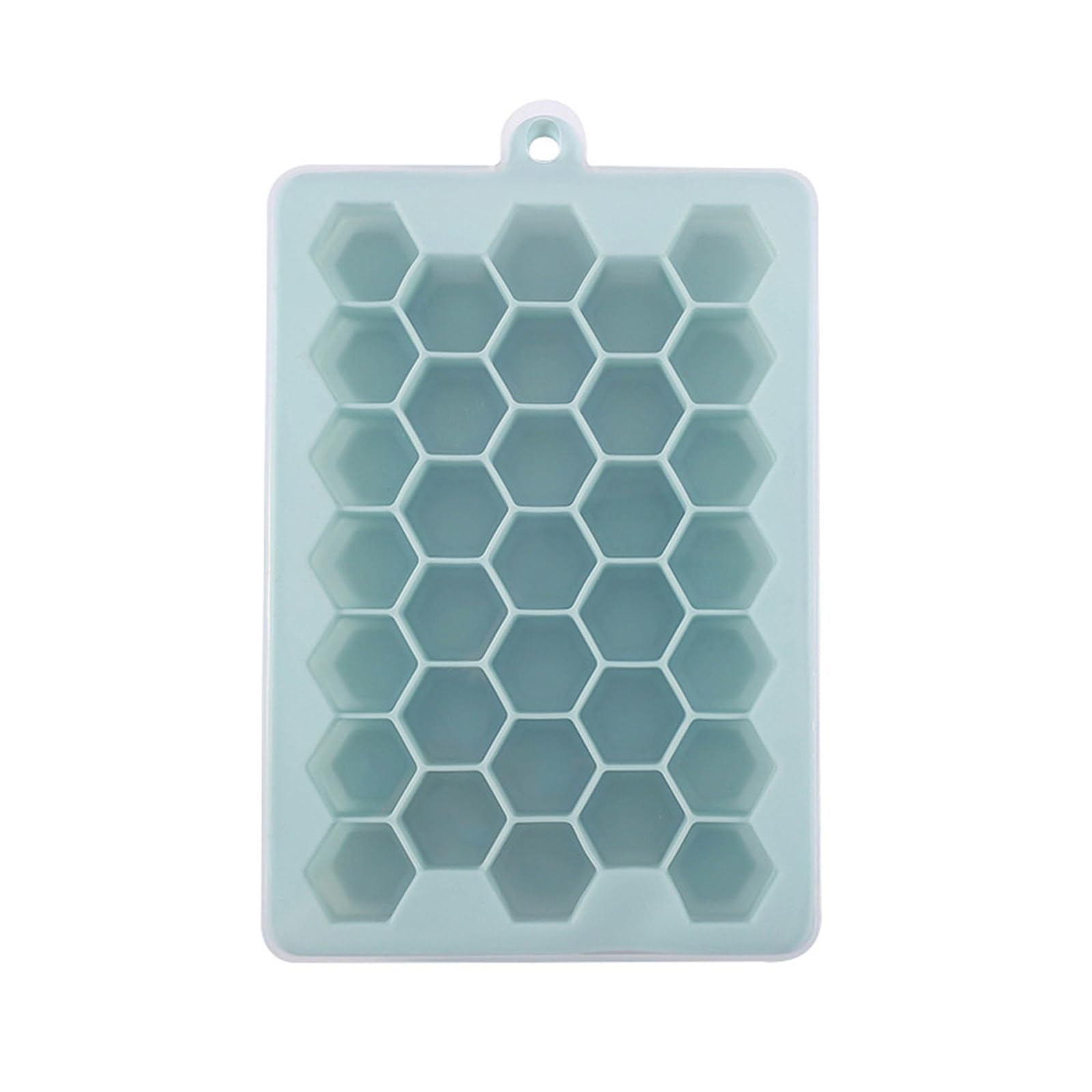 Vassoio per cubetti di Ghiaccio Stampo per vaschetta per Ghiaccio in Silicone per Uso Alimentare Ghiaccio 33 Celle Stampo per vaschetta per Ghiaccio a Nido d'Ape con Coperchio Contenitore per ghiacci