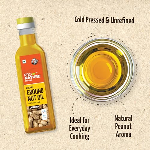 Image of Pro Nature 100% Organic Groundnut Oil, 500ml (Pack of 3)