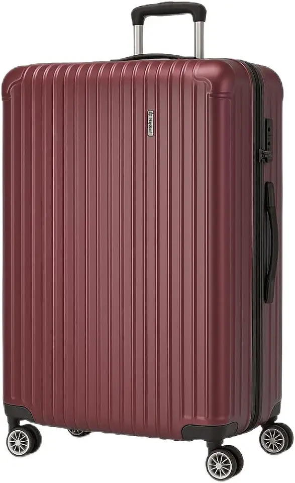 Mala de Viagem Holysun, Rígida, 4 Rodas Giratórias (Vermelho, Grande)