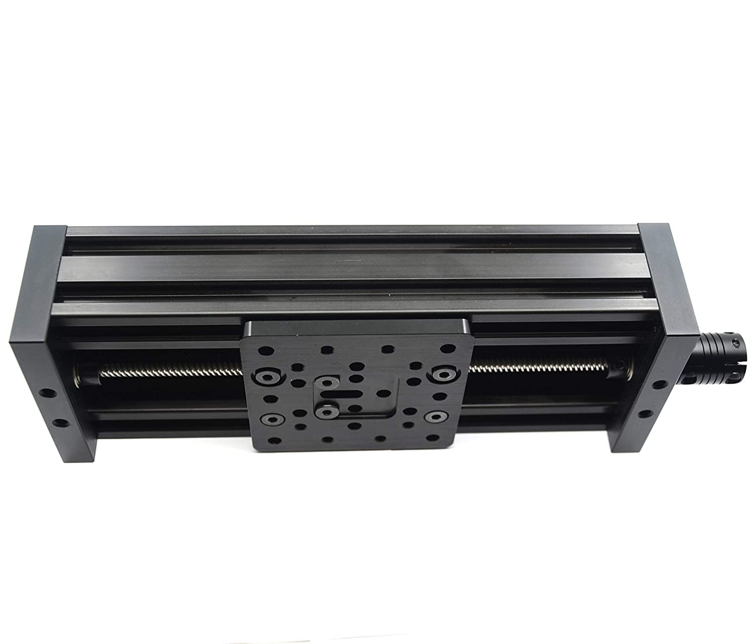 Lineaire Tafel Met Schroefas – Aluminium Lineaire Actuator, Handmatige Glijtafel, Slag 250–500 Mm (zwart Of Zilver)