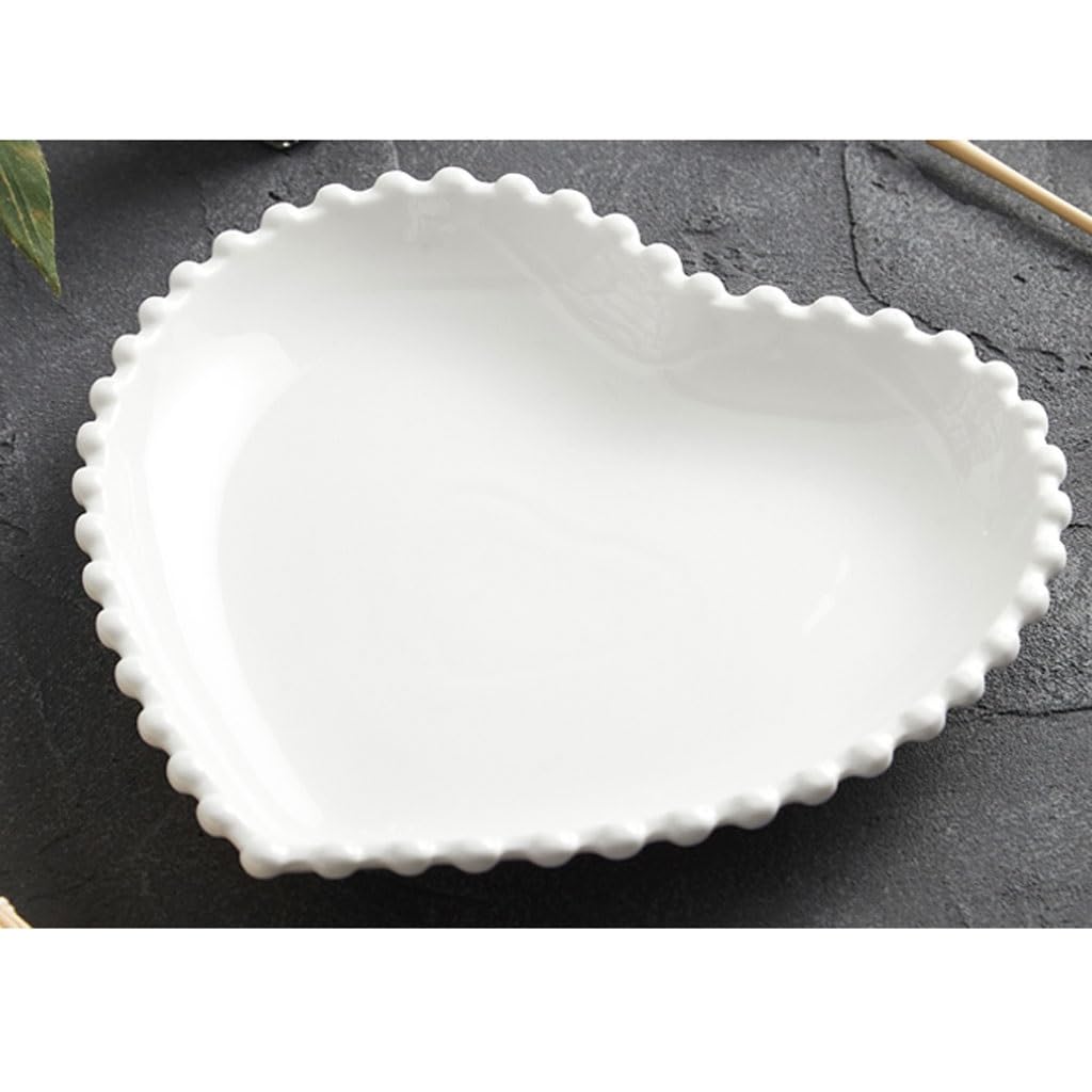 Ciotole per Snack Bellissime stoviglie for Il tè pomeridiano in Ceramica a Forma di Cuore, rinfreschi, Dessert, Piatti da Pasticceria, Piatti da Colazione Ciotole per Snack e Salse