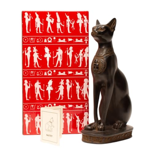 Estatua Diosa Bastet Gato Egipcio 8 in Negro miniatura 3