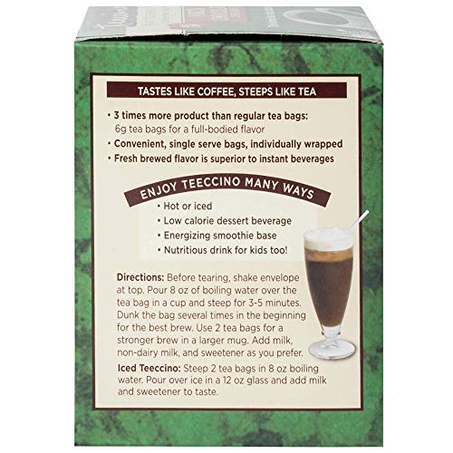 Teeccino Caffeine Free Organic Chicory Dark Roasted Herbal Tea, Maca Chocolate (10 Count Tea Bags) #TOP2