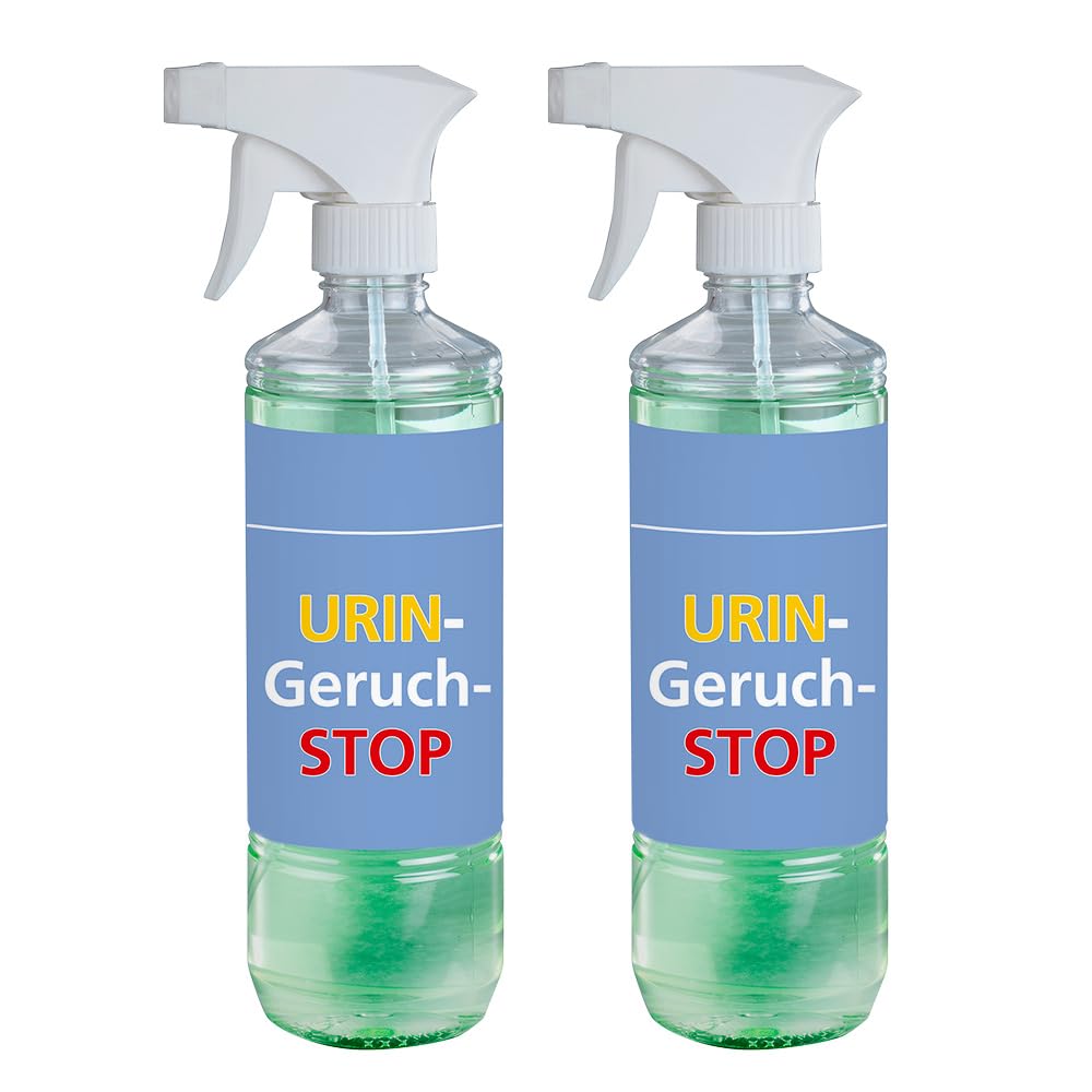 Maximex Urin-Geruch-Stopp Mensch, 500ml, 2er Set, hochwirksamer Geruchsentferner gegen Urin, neutralisiert Uringerüche, biologisch abbaubar, für Möbel, Matratzen, Kleidung etc., angenehmer Duft