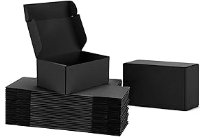 Matte Black 9x6x4 Corrugated Mailing Boxes - Small Business Craft Shipping Boxes