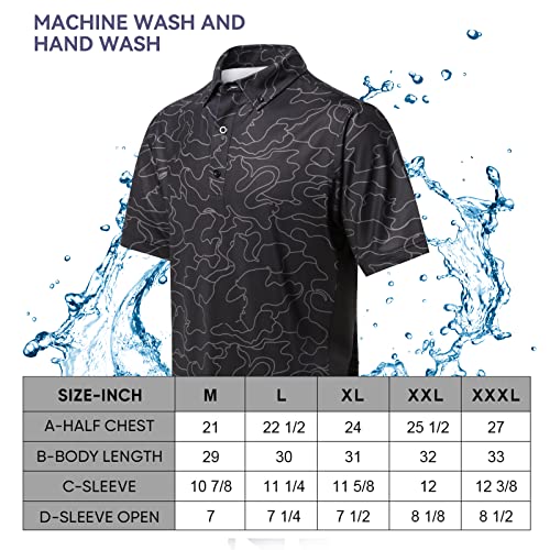 Deolax Mens Polo Shirts Fashion Prints Athletic Golf Polo Shirts Casual Classic Fit Soft Breathable Short Sleeve Polo Shirt Lightweight Lapel Polo T-Shirt Top Performance Quick Dry Polo Shirts For Men #TOP5