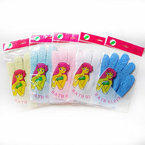 Baifeng - Juego de 4 guantes de ducha exfoliantes, exfoliantes, para masaje o spa