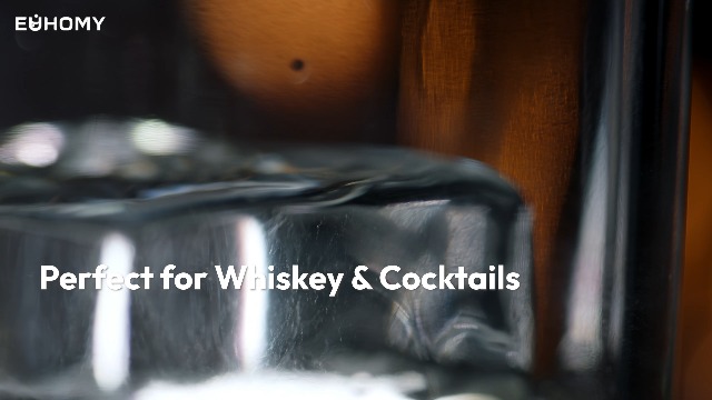 Image of EUHOMY 2'' Clear Ice Cube Maker Countertop with APP, 2 Square Ice Ready in 27 Mins for Whiskey, Slow-Melting & Self-Cleaning, 110 Pcs /Day, 24H Timer, Clear Ice Maker with Ice Tong for Home /Bar /Party