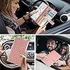 DMLuna Car Registration and Insurance Holder, Leather Vehicle Card Document Glove Box Organizer, Auto Truck Compartment Accessories for Essential Information, Driver License Cards, Glitter Rose - Image 5
