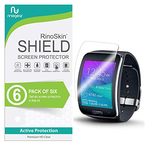 Rinogear (6-Pack) Screen Protector Designed For Samsung Gear S Screen Protector Case Friendly Accessories Flexible Full Coverage Clear Tpu Film #TOP12
