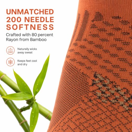 Image of BAMBOOVEN Ankle Socks for Men Women 6 Pack Thin Bamboo Rayon Low Cut Socks | BAMBOOVEN Ankle Socks for Men Women 6 Pack Thin Bamboo Rayon Low Cut Socks, No Slip Cushioned Running Socks with Arch Support