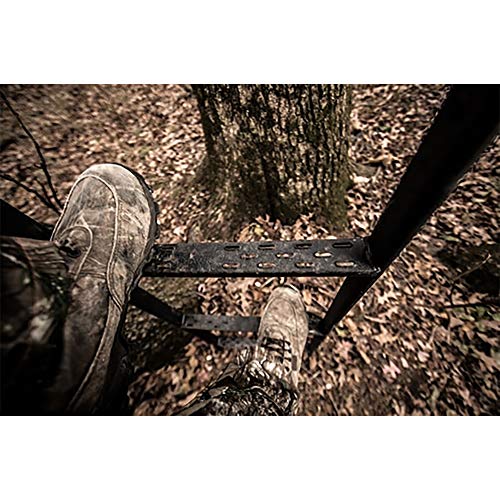 Hawk Big Denali 18 Ft Durable Steel 2 Man Hunting Game Deer Ladder Tree Stand With Safe Tread Steps, Kick Out Footrests, & Meshcomfort Seats (2 Pack) #TOP1
