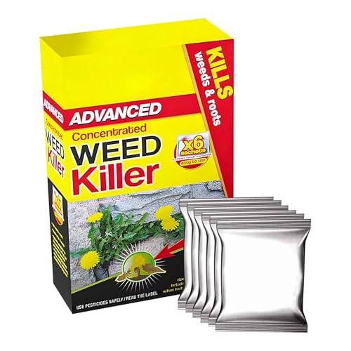 Advanced Concentrated Weedkiller 80ml x 6 Sachets Extra Strong with Glyphosate Super Strong High Strength Concentrated Weed & Roots Killer Liquid Sachets