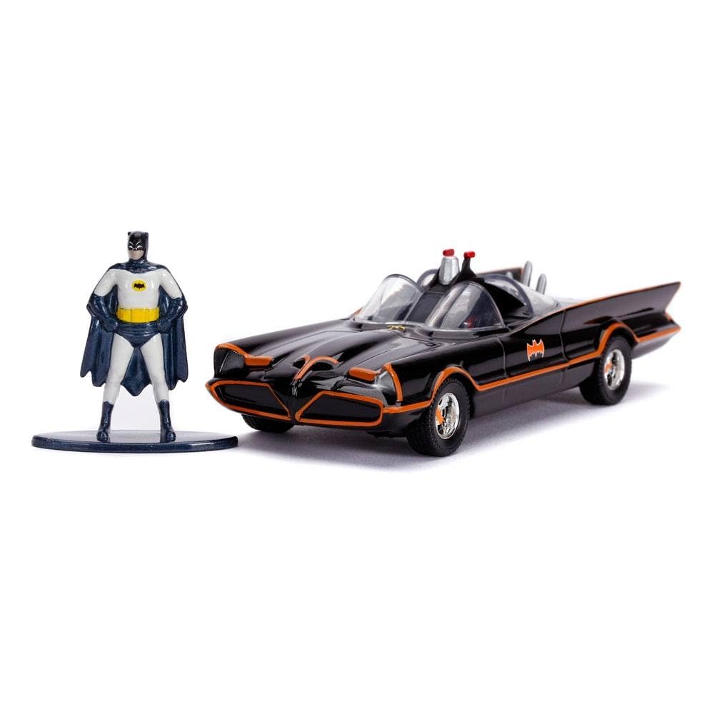 JadaToys DC Comics 1:32 Classic TV Series 1966 Batmobile Die-cast Car with Batman Figure, Toys for Kids and Adults
