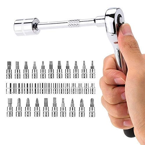 Kmils 46 in 1 Professional Socket Set & Screwdriver Tool Kit with Ratchet, Tool Kit for Versatile Applications (Multi Colour) 2