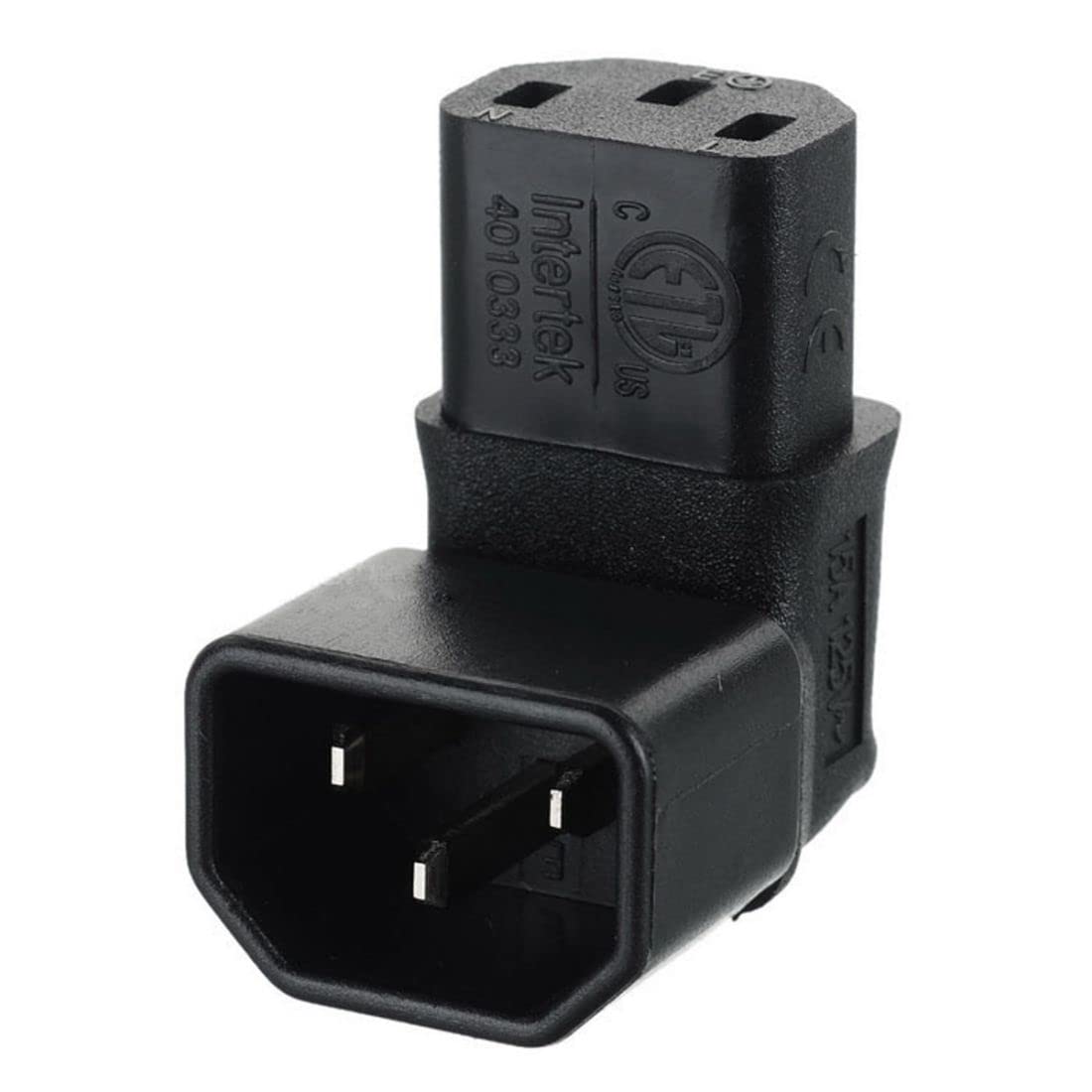 ChenYang IEC 60320 C14 maschio a C13 femmina 90 gradi UP adattatore connettore di estensione di alimentazione angolare 10A 250V per monitor/computer/PDU chassis
