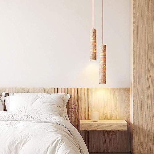 Luminaire suspendu industriel jaune : lampe cylindrique à 1 ampoule E27