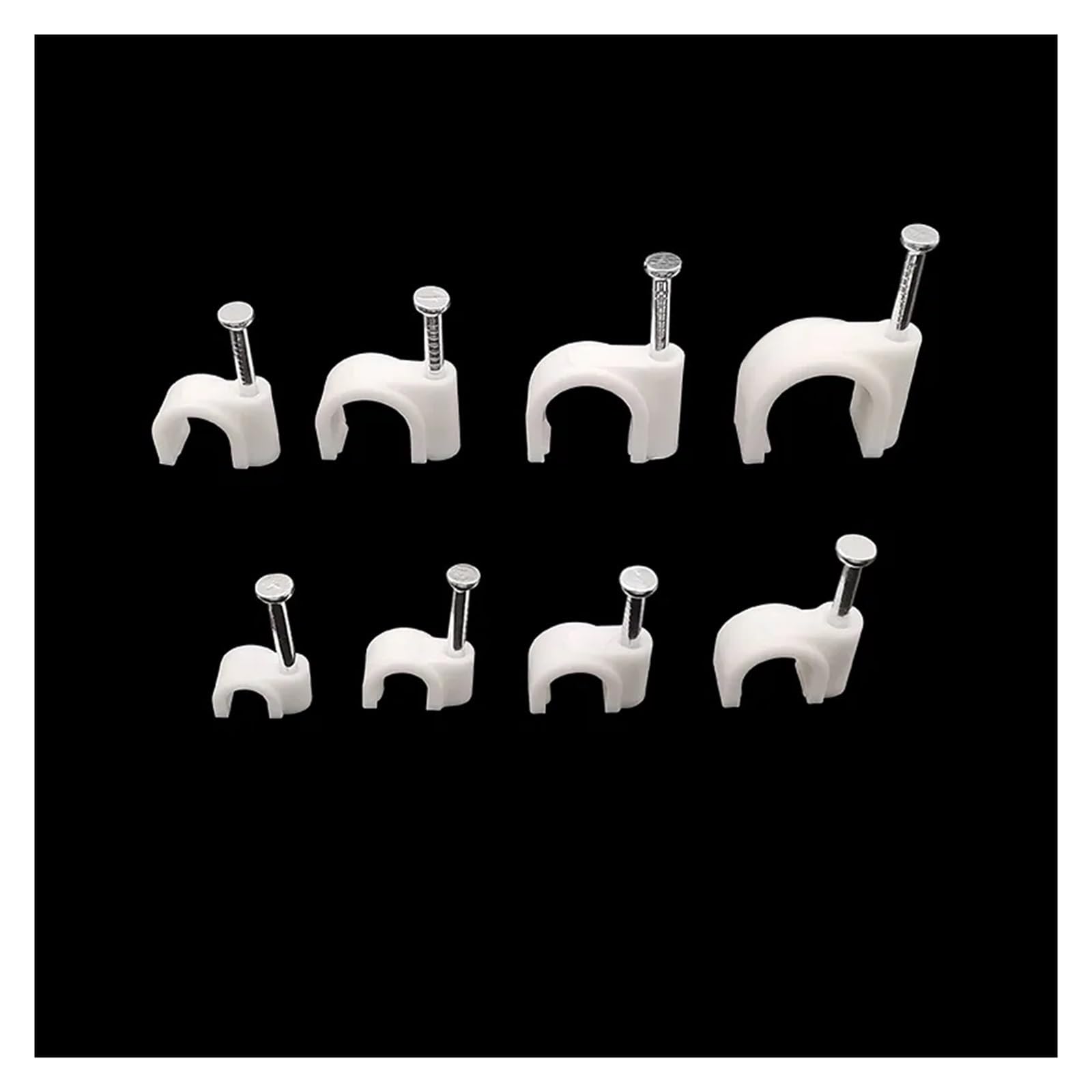 Clips for cables con clavos, 100 unidades, clips for de acero en forma C, 4, 5, 6, 7, 9, 10, 12 Mm, fijación for gestión, eléctricos(9mm)