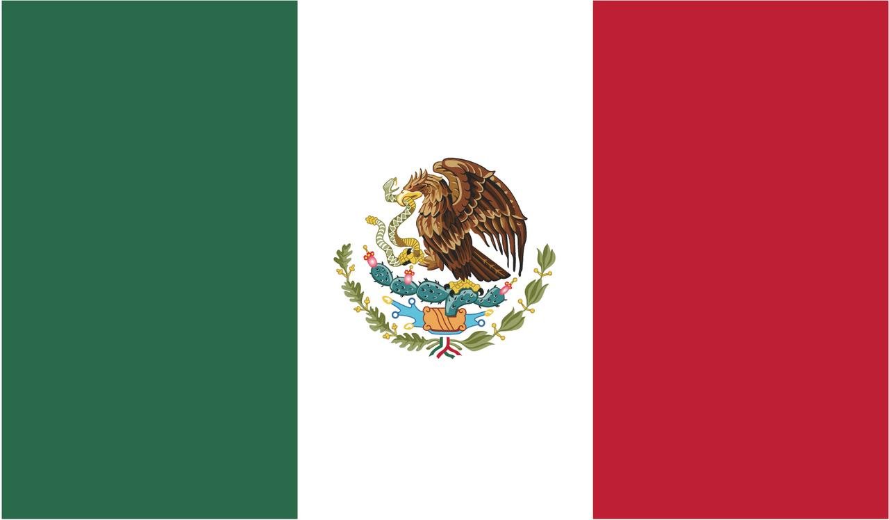2-Pack Mexico Flag Decal Sticker | 5-Inches By 3-Inches | Premium Quality Vinyl | PD483