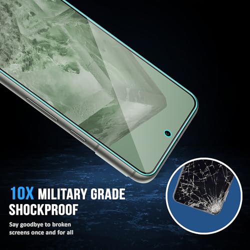 Image of FIRST MART Matte Anti-Glare Tempered Glass for Google Pixel 8 With Installation Kit | Military-Grade Gaming Screen Protector & Cable Guard | Edge to Edge Coverage | Black