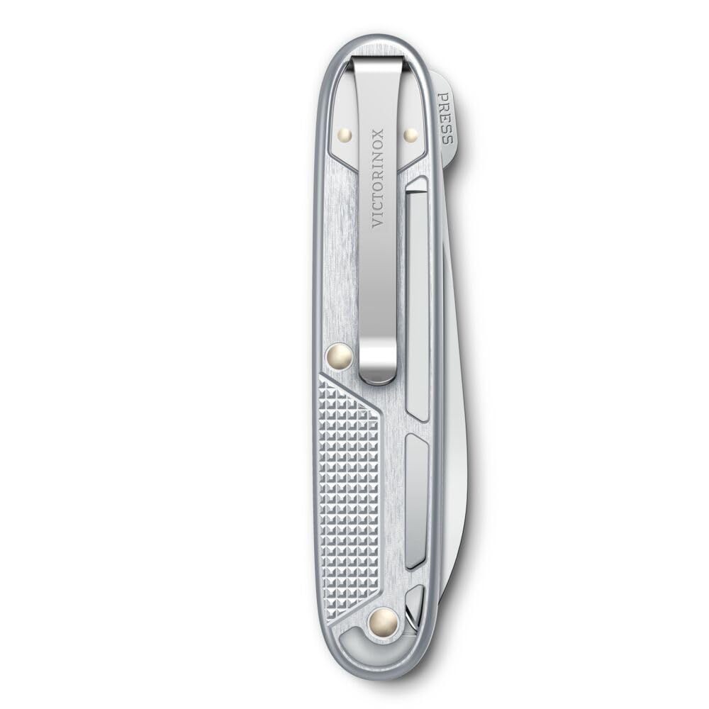 Victorinox Taschenmesser Onefold Alox, Multitool, Große Klinge, Swiss Made, Rostfreier Stahl, Silber