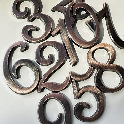 3 Inch Self-Stick House Numbers Stickers For Mailbox, Room Doors Apartment Hotel Office Home Address Sign Business Decoration Project. (Copper) #TOP1