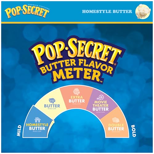 Image of Pop Secret Microwave Popcorn, Homestyle Butter Flavor, 3 Ounce Sharing Bags, (Pack of 30)
