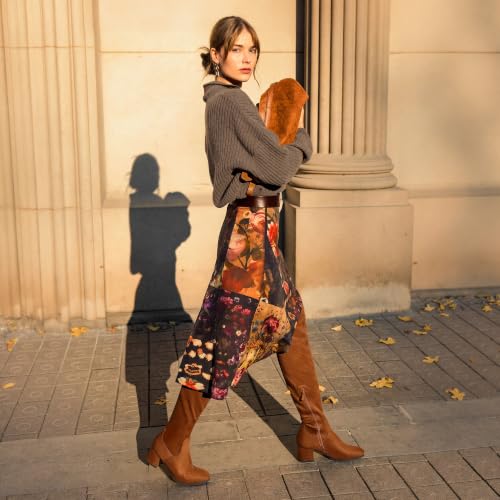 DREAM PAIRS Women's Over The Knee Thigh High Boots,Brown/Suede,8.5 - image 2