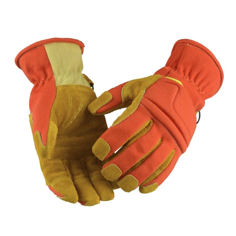 Guantes Resistentes a Cortes Guantes De Trabajo Seguridad Ignífugos, Anticortes, con Aislamiento Térmico Y For Rescate Emergencia | L
