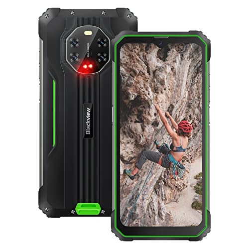 Rugged Smartphone, Blackview BV8800, 8GB+128GB, 8380mAh Battery with 33W Fast Charge, 4G Dual Sim Unlocked Cell Phones, 50MP+16MP+8MP+2MP+20MP IR Rear Camera, 6.58“FHD Display, IP68 & IP69K Waterproof