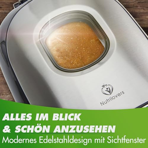 Nutrilovers NUTRI-BREAD-MAKER Edelstahl mit 19 Programmen