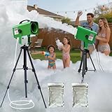LANGXUN 600W Foam Machine with Tripod Stand, Portable Party Foam Cannon Maker, Blue, Includes 2 Packs Foam Powder for Pool, Backyard, Outdoor Events, Birthdays, Summer Camp (Green)