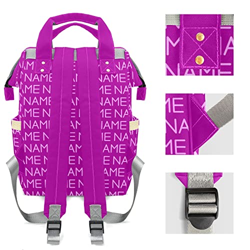 Fuchsia Mummy Bag Custom Personalized with Name Diaper Bag Girl Backpacks Best Present4