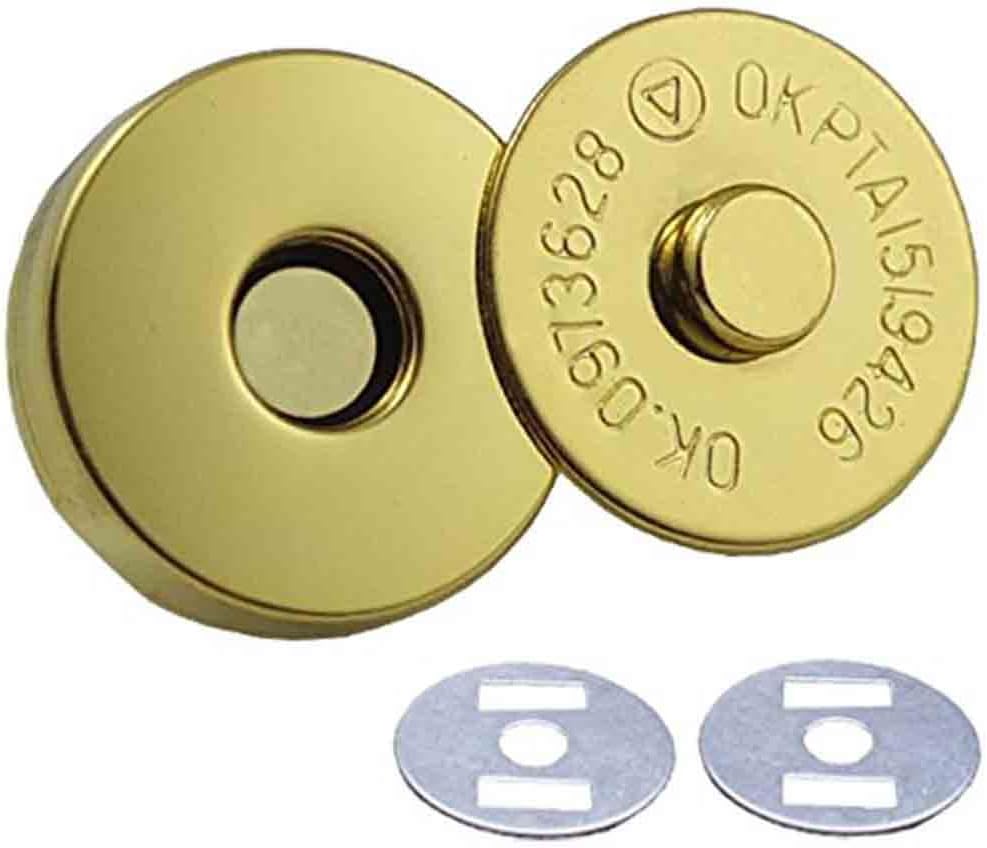 Wowlife 10 pcs 18mm/14mm Dia Magnetic Button Nickel Clasp Snaps Purses Bags Clothes Snaps