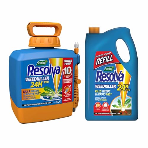 Resolva Weedkiller 24H Ready To Use 5L Power Pump and Refill