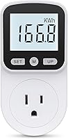 MECHEER Upgraded Watt Meter Plug: Home Energy Monitor with Electricity Usage Tracking, Backlight, Overload Protection & 8 Modes