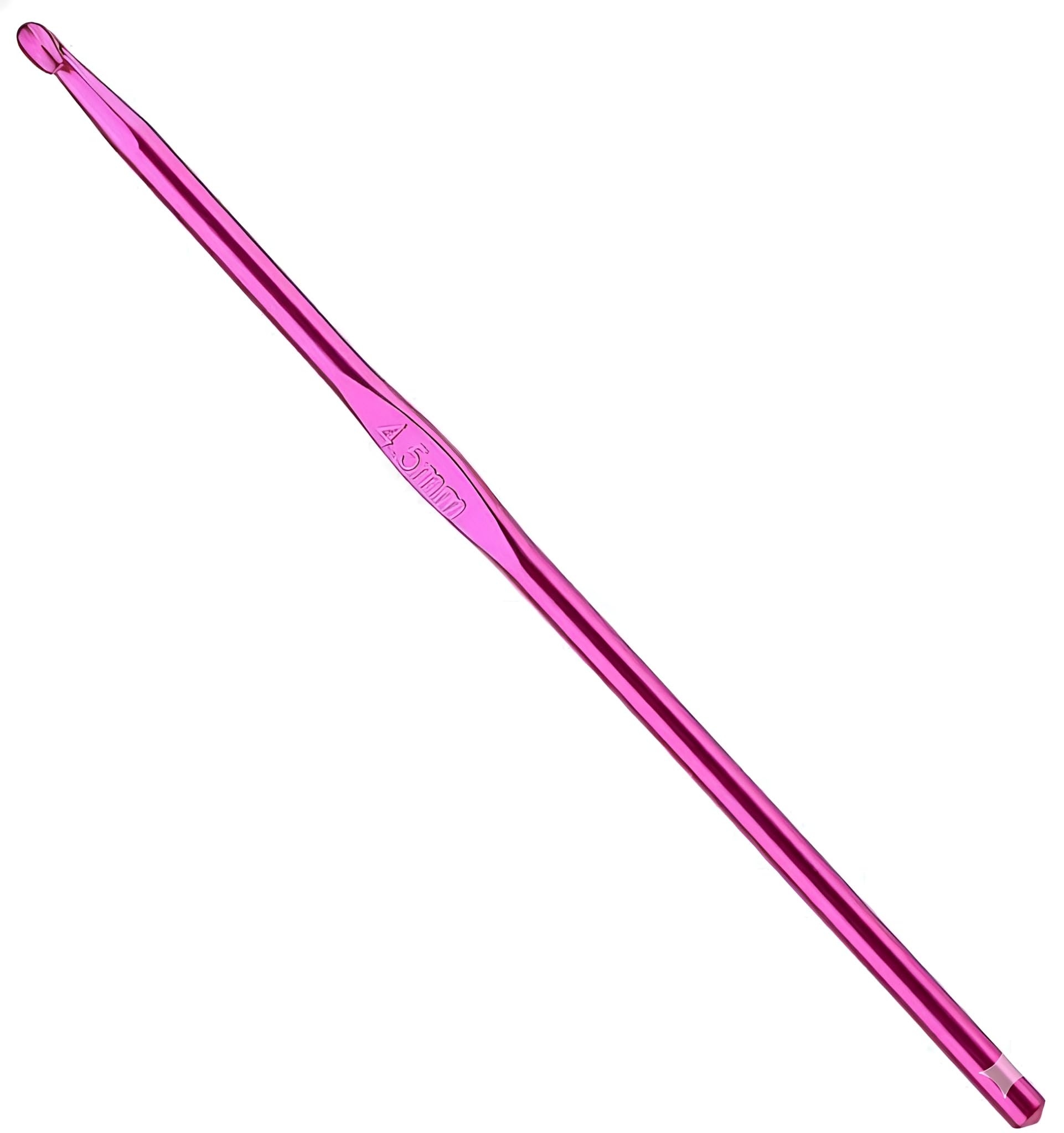 Aluminium Crochet Hooks 4.5 mm Knitting Kit, Needle Set, Knitting Needle Set, Crochet Needle, Crochet Set (Aluminium 4.5"/15cm Length) 1 pc-image-24