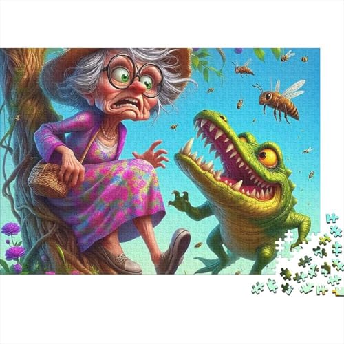 Puzzle de ciervo y cocodrilo de 1000 piezas, el regalo familiar ideal